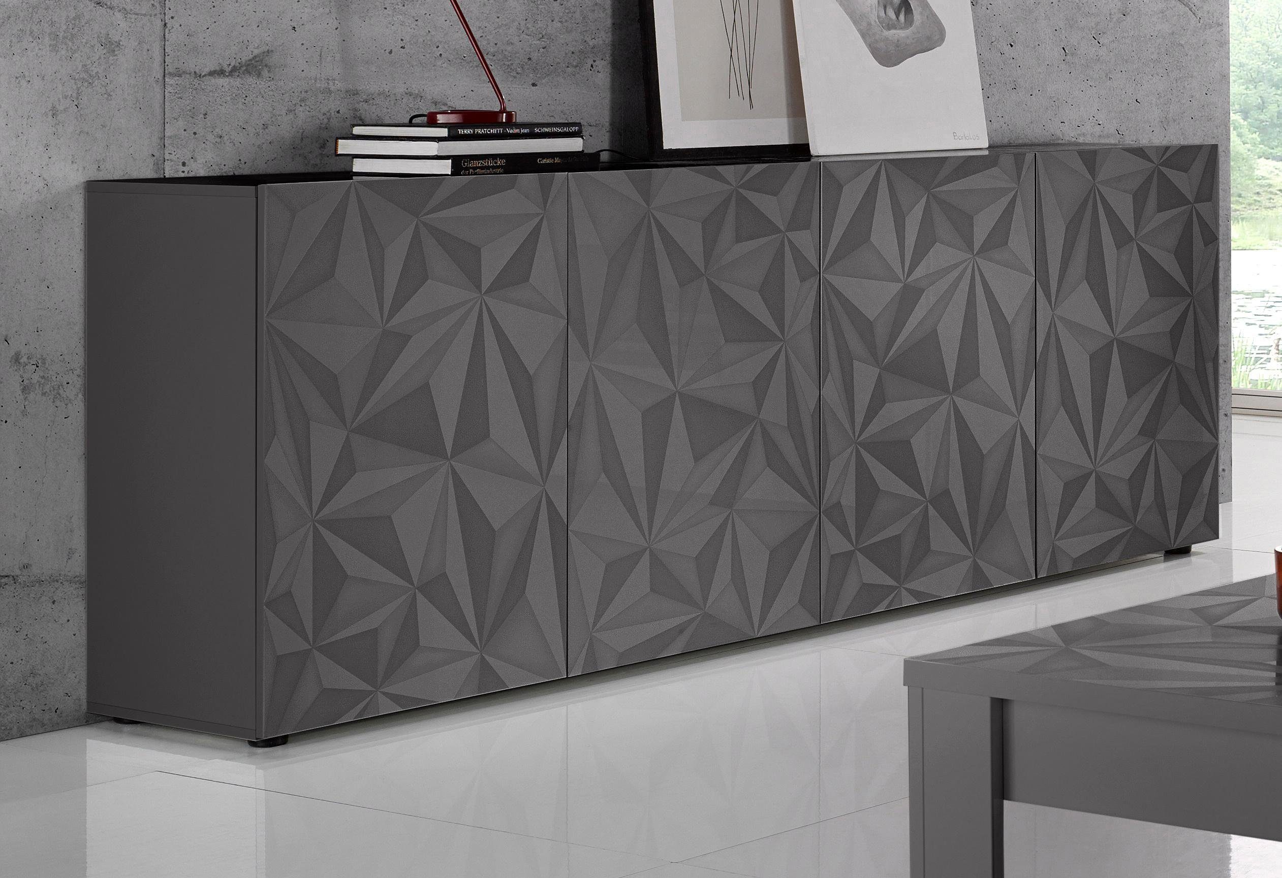 INOSIGN Sideboard Prisma Breite 241, Kommode 4 Türen, Anrichte, Front mit e günstig online kaufen