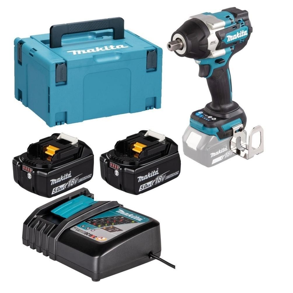 Makita Akku-Schlagbohrschrauber DTW701RTJ Akku-Schlagschrauber 18V 2 x Akku, 18 V V, (1-tlg)