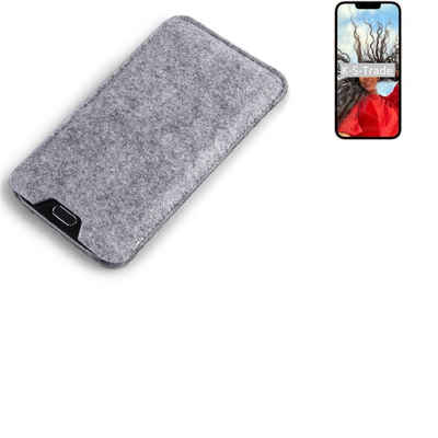 K-S-Trade Handyhülle für Apple iPhone 13, Filz Handyhülle Schutzhülle Filztasche Filz Tasche Case Sleeve