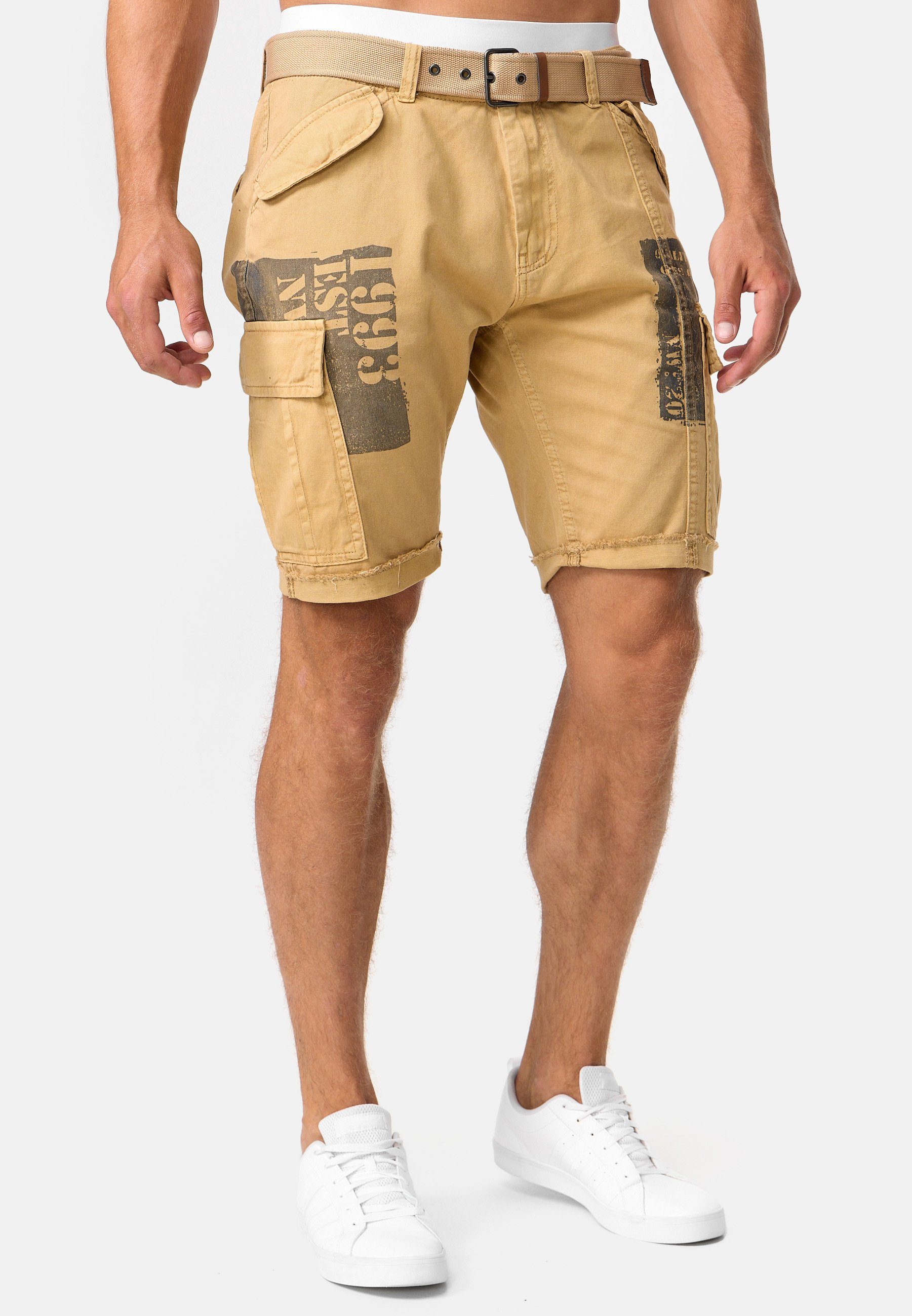 Indicode Cargoshorts Herren Jaramillo Cargo Shorts Herrenshorts aus 100 % B günstig online kaufen
