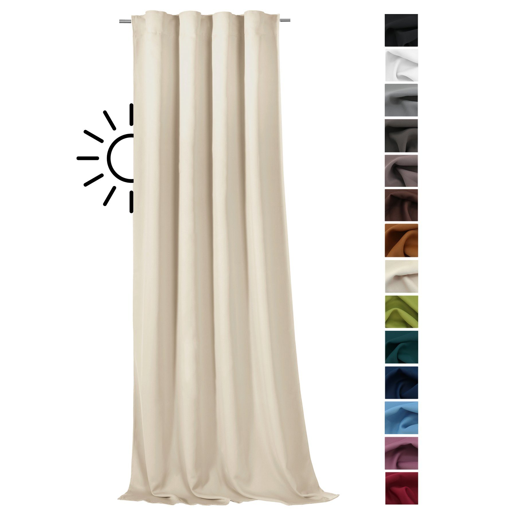 heimtexland Verdunkelungsvorhang Thermo Verdunklungsgardine Deko Gardine Vo günstig online kaufen