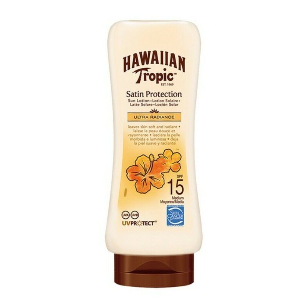 Hawaiian Tropic Sonnenschutzcreme Satin Protection Ultra Radiance Sun Lotion Spf15 180ml