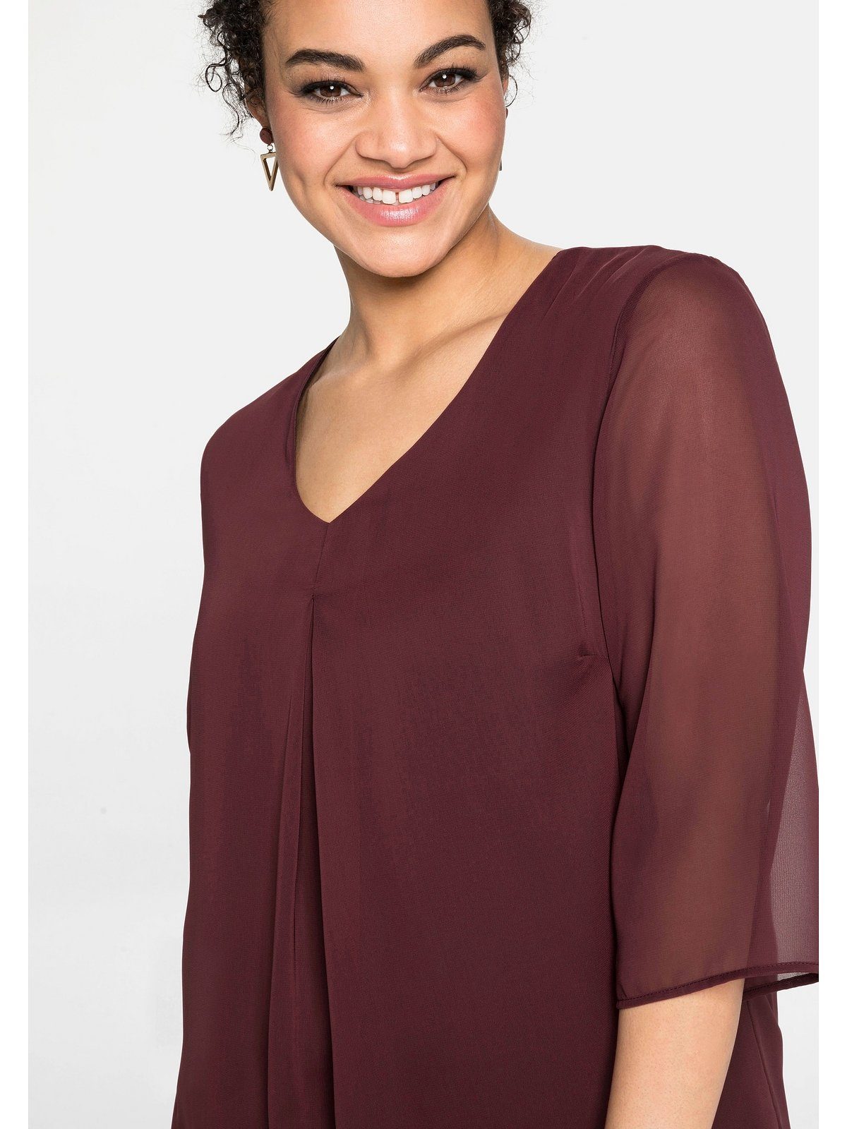 Sheego Tunika Große Größen im Lagenlook, mit Chiffon