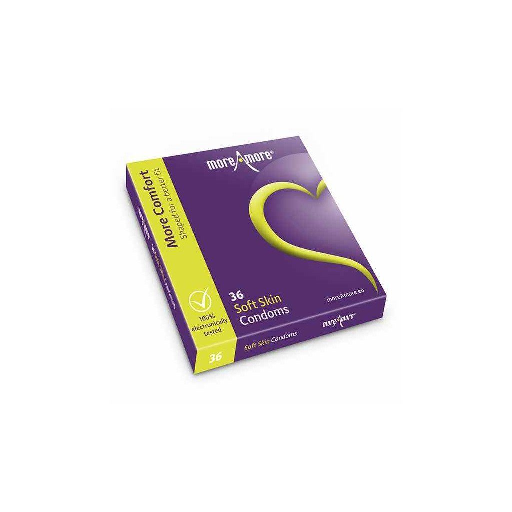 Skin Passform 36 Condom Moreamore anatomischer - pcs, Soft Kondome mit MoreAmore