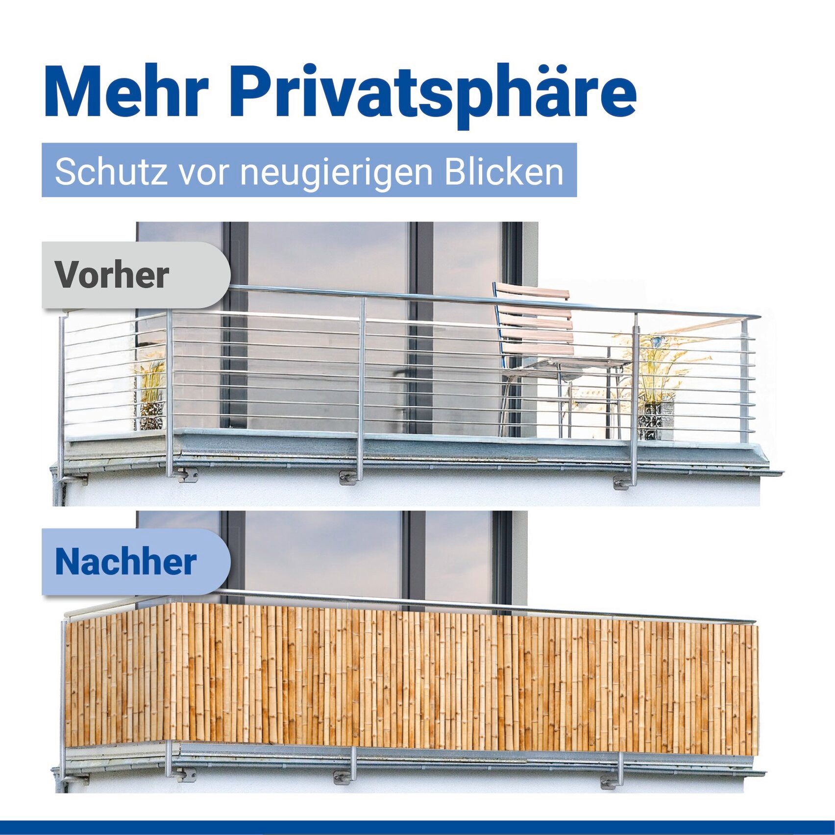 Maximex Balkonsichtschutz verschiedene Motive 5 m, UV- und witterungsbeständig, schnelltrocknend und reißfest – Bild 5 von 5