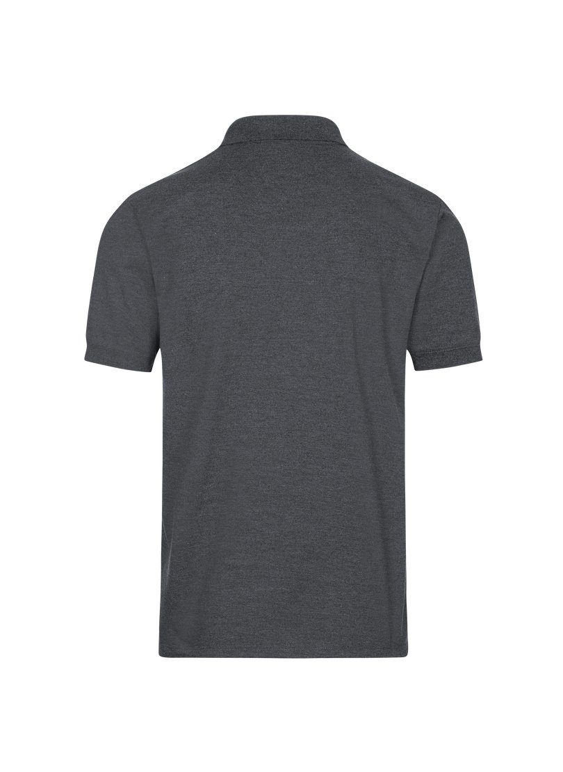 Trigema Poloshirt TRIGEMA anthrazit-melange mit Brusttasche Polohemd