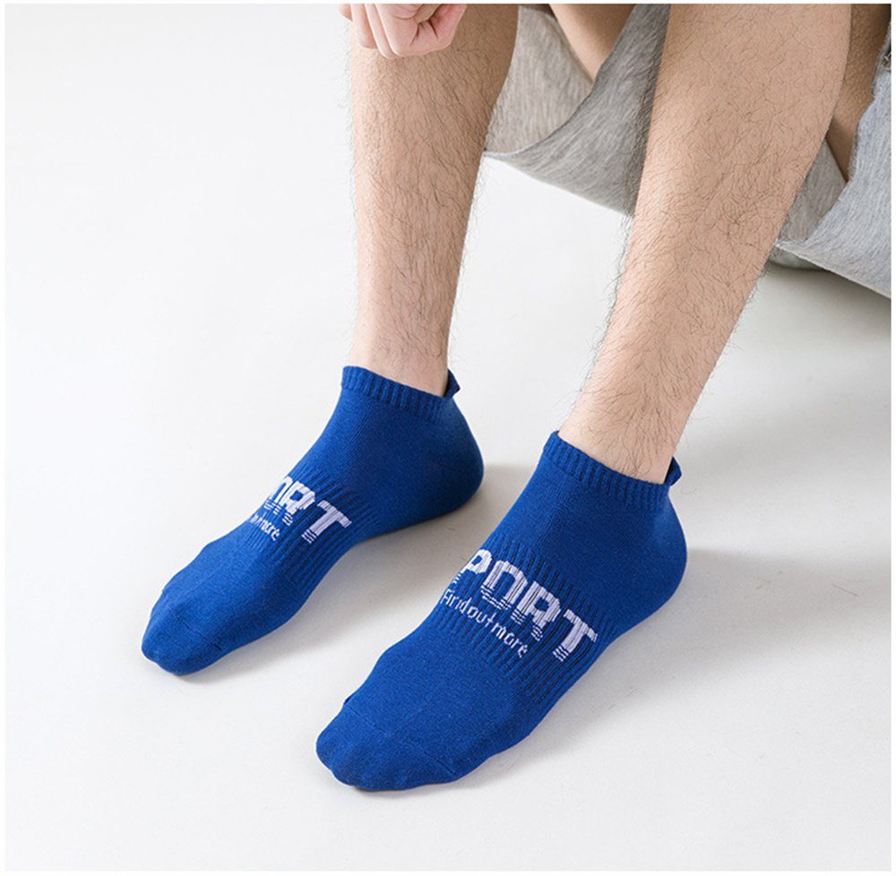 Sneakersocken atmungsaktive Dekorative kurze 5 sportsocken für Socken, Paar Sommer Männer, (5-Paar)