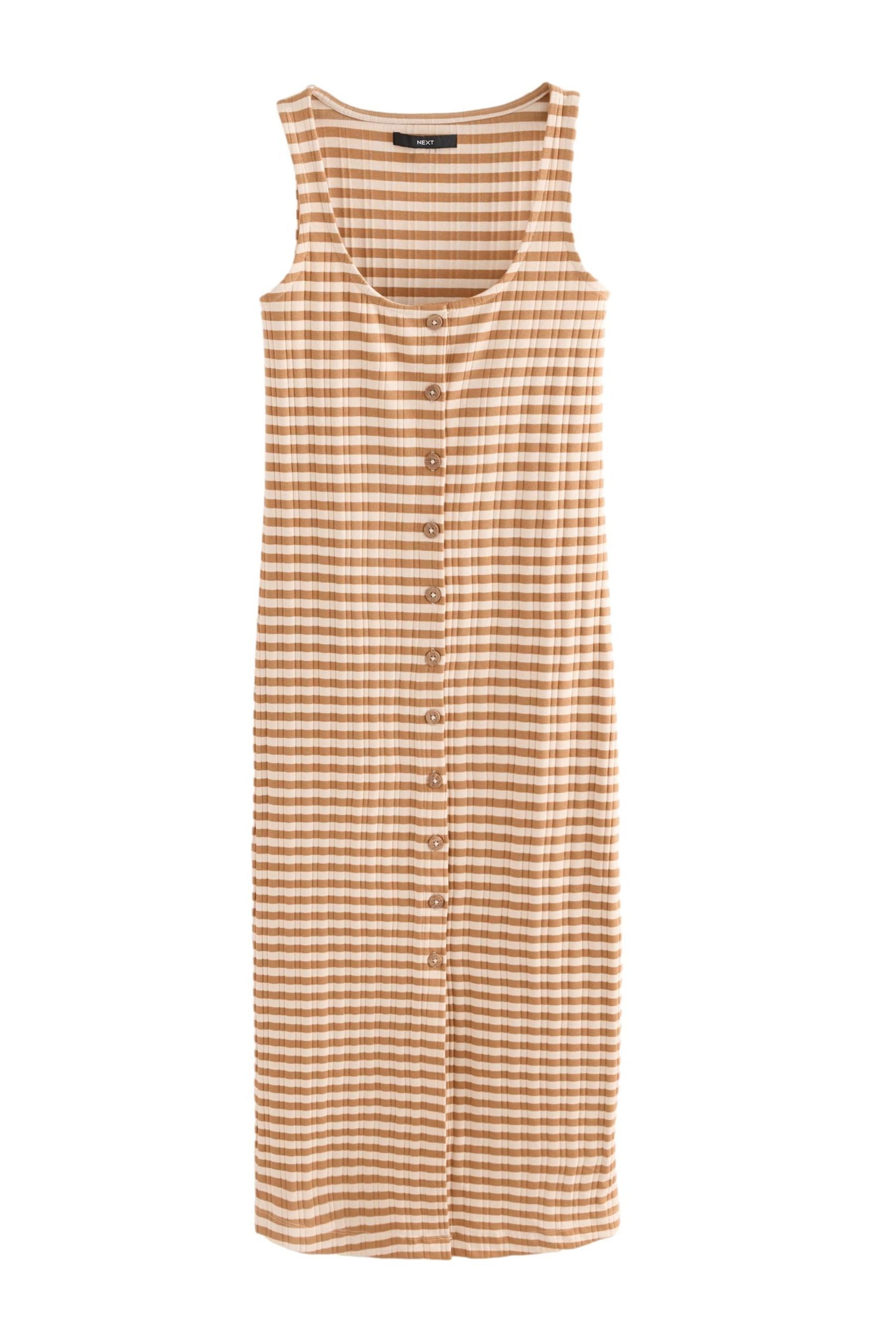 Next Midikleid Geripptes Midikleid mit eckigem günstig online kaufen