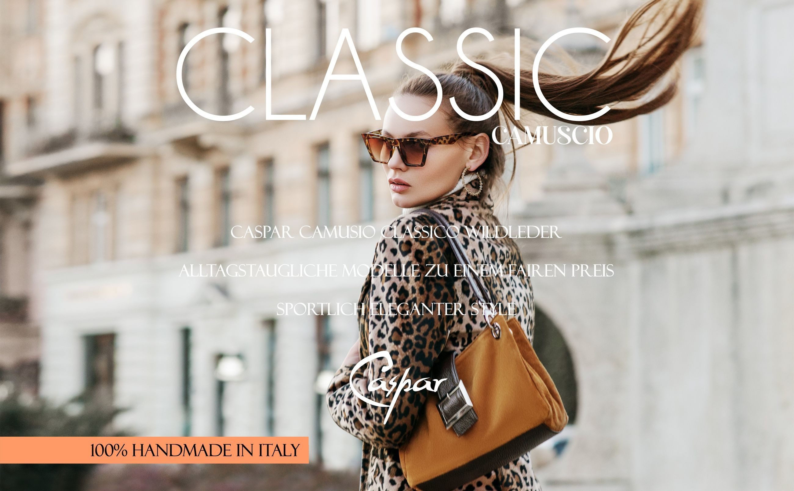 Caspar Schultertasche große Damen Wildleder Tasche Hobo Bag - CLASSIC LINE - Modell No.767, angenehm leicht, ohne Innenfutter, mit Sicherheitsfach, 100% Echtled – Bild 5 von 5