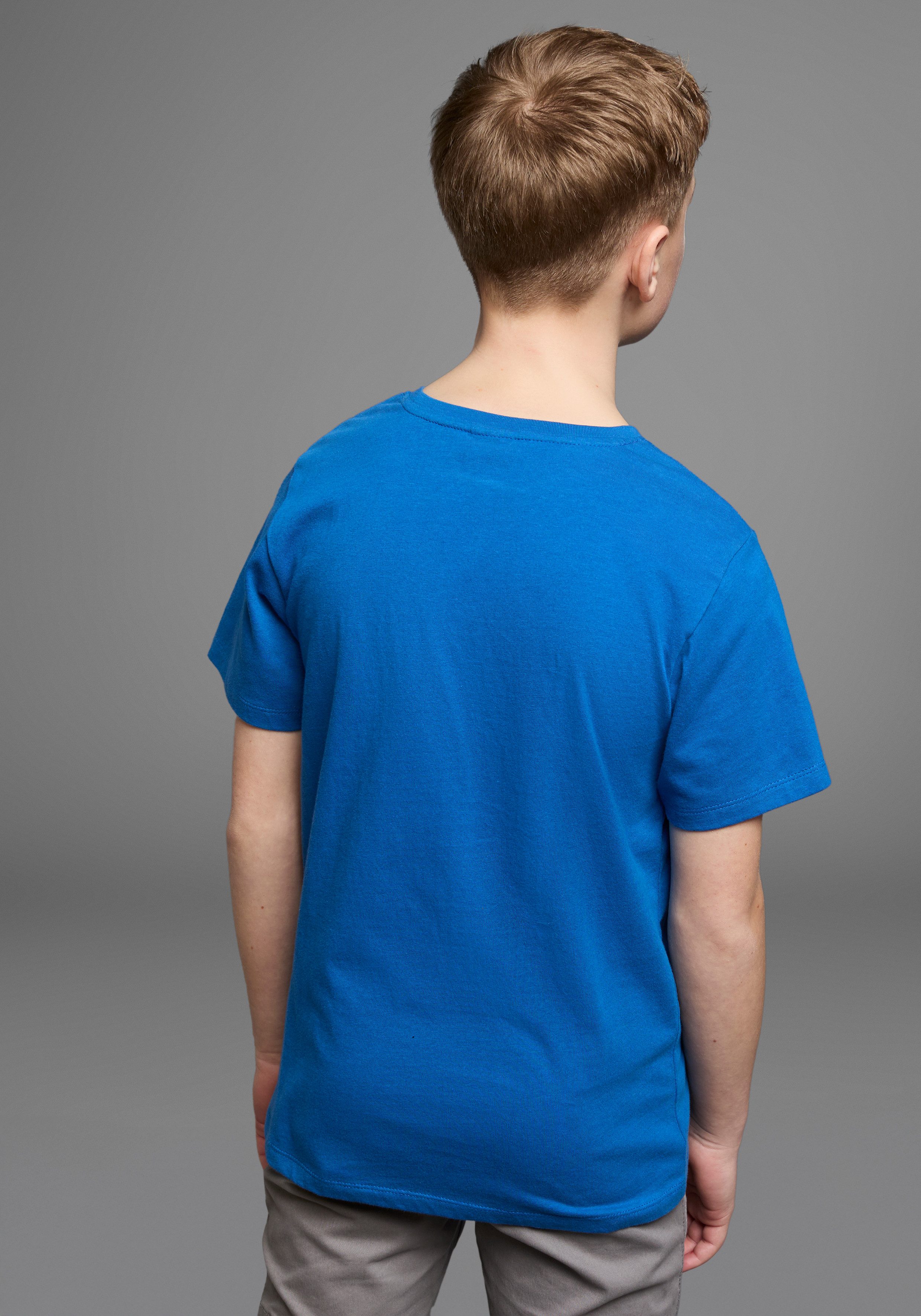 KIDSWORLD T-Shirt Mit lässigem Druck: BIKER Kurzarm, bedruckt, Rundhalsausschnitt, aus Baumwolle