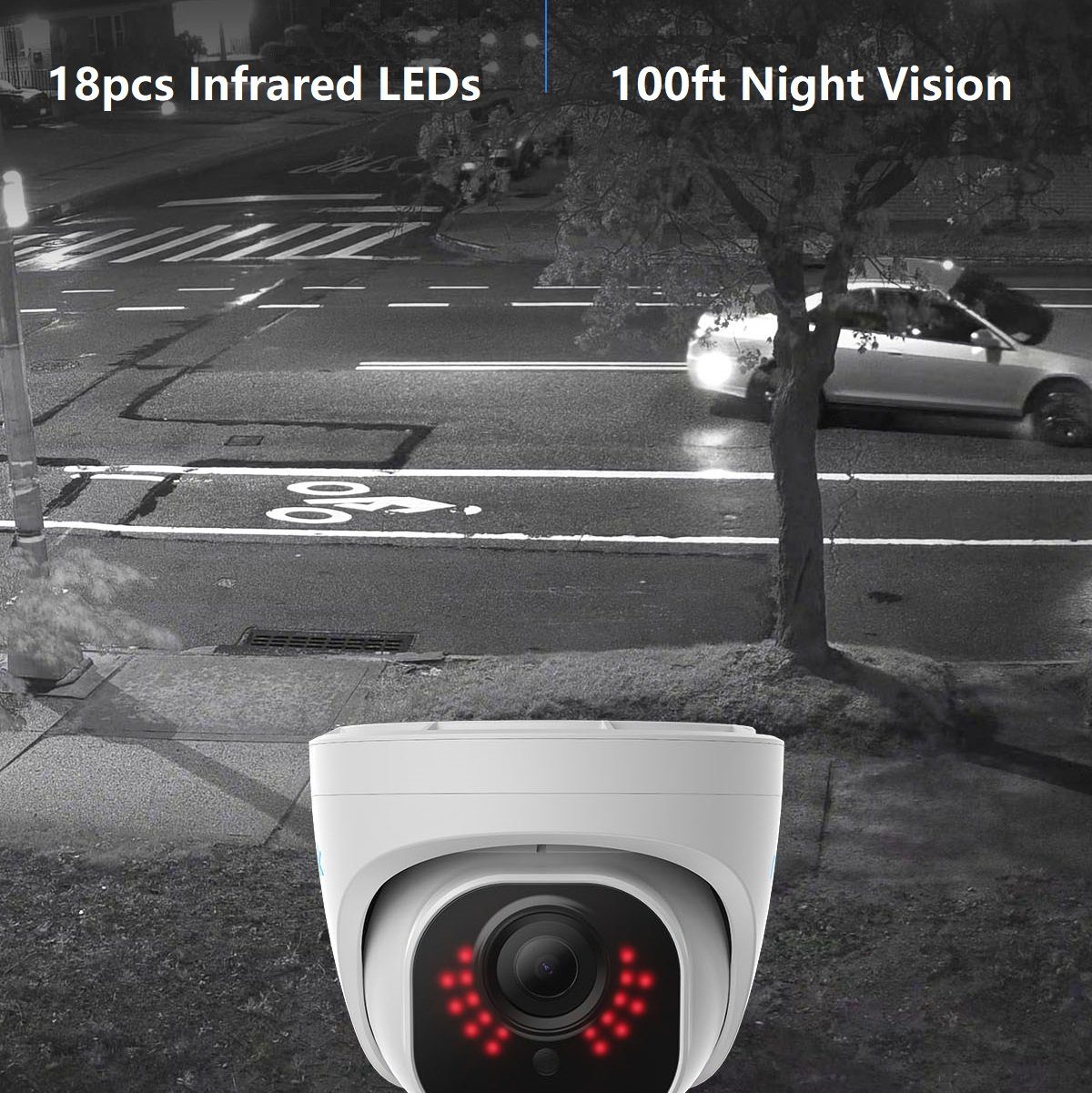 Reolink Überwachungskamera 520A 5MP PoE IP (Außenbereich, mit Personen-/Autoerkennung, Zeitraffer, IR Nachtsicht, Wasserfest, Micro SD Kartensteckplatz)