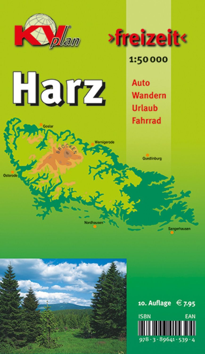 Harz (Gesamtharz-Karte), KVplan, Wanderkarte/Harzklub-Wanderwege/Freiz / Sascha René Tacken