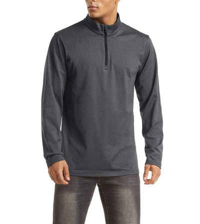 AFAZ New Trading UG Langarmshirt Fleece Pullover Herren Half Zip Langarm Funktionsshirt Warm Wanderpullover Atmungsaktiv Sportshirt Ski Fahrrad Shirt