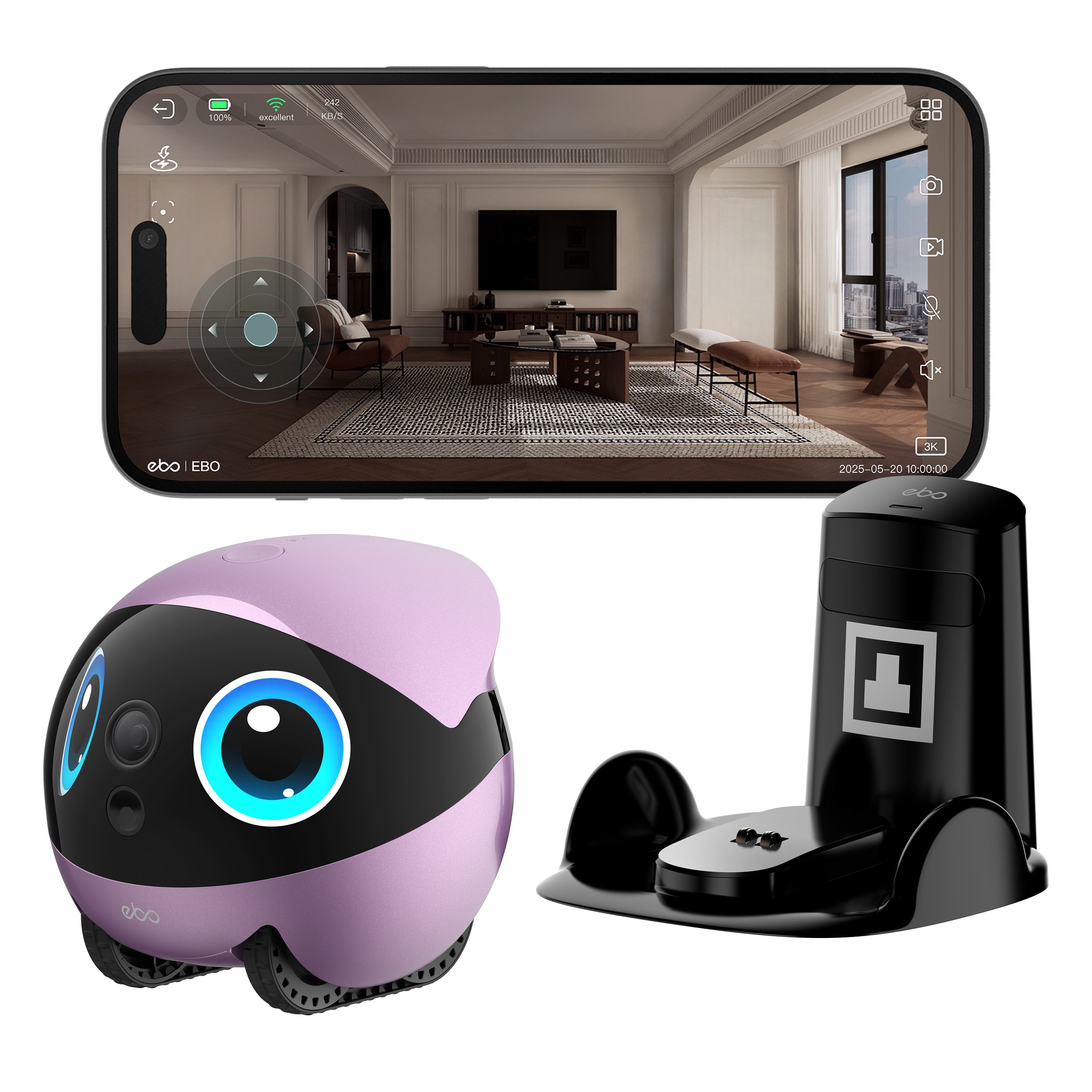 Enabot Überwachungskamera EBO AIR 2 Plus (Innenraum, mobile Kamera)