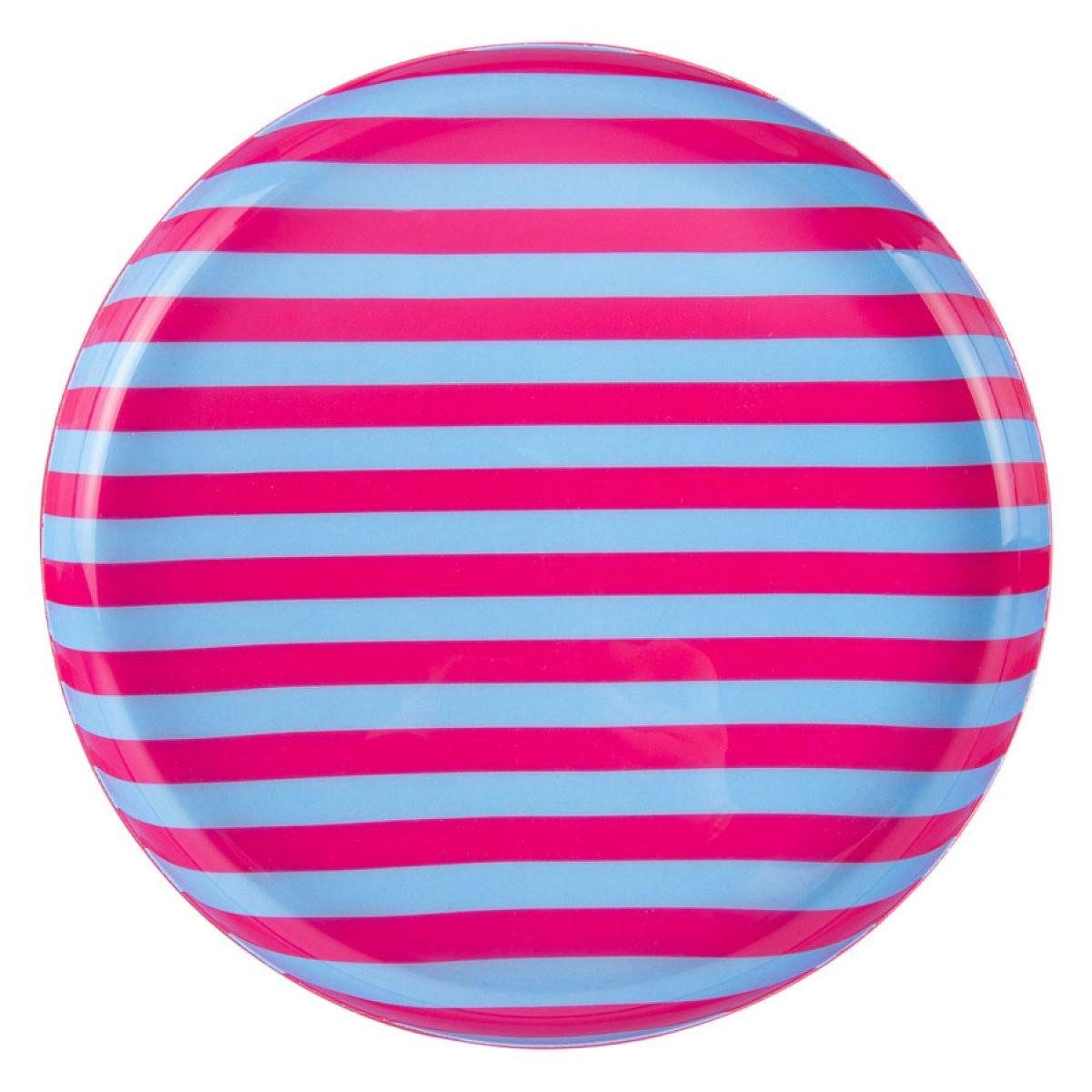 Present Time Tablett Tablett Animado Pink Blau gestreift (22cm)
