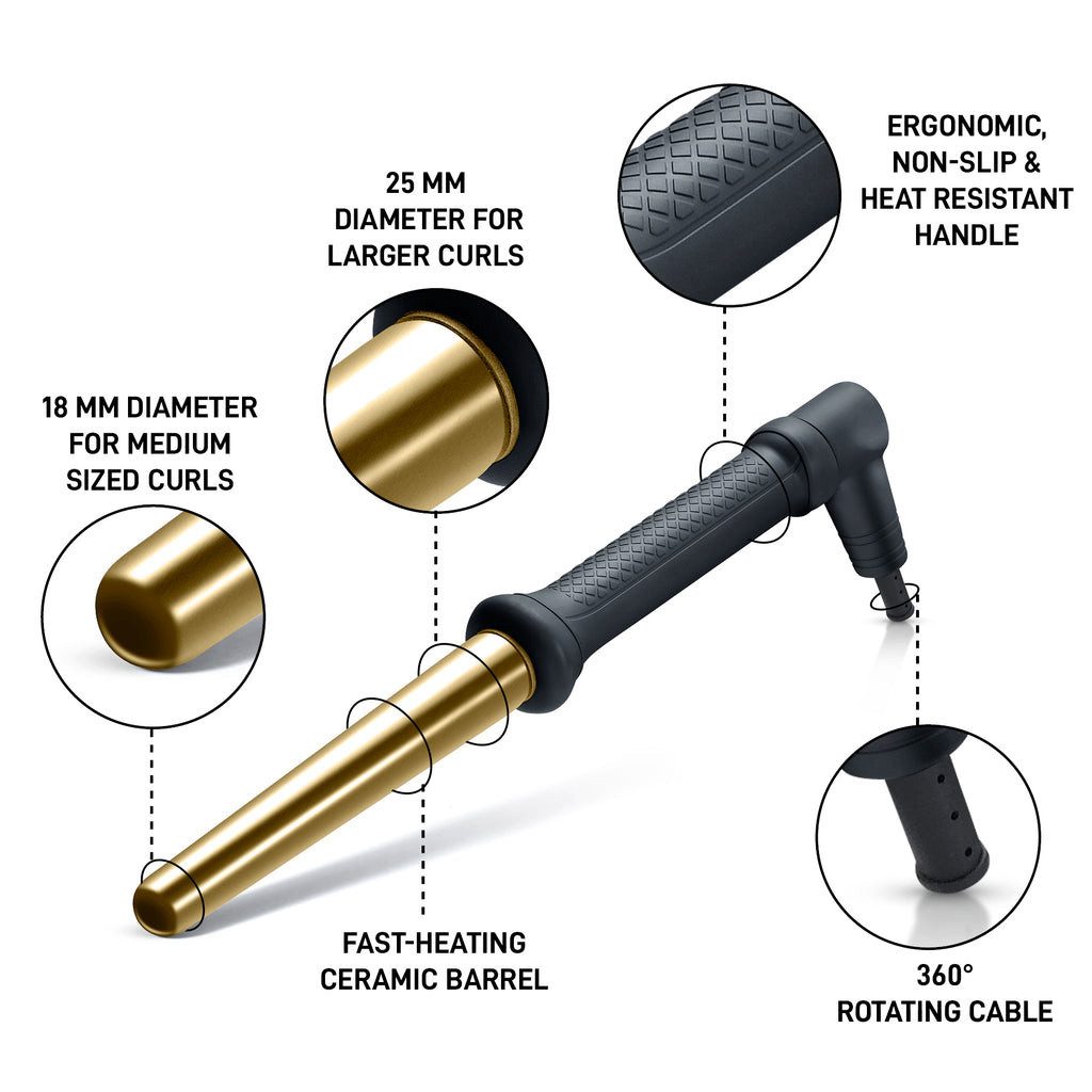 Golden Curl Glätteisen GL506 Lockenstab Keramik-Beschichtung – Bild 5 von 5