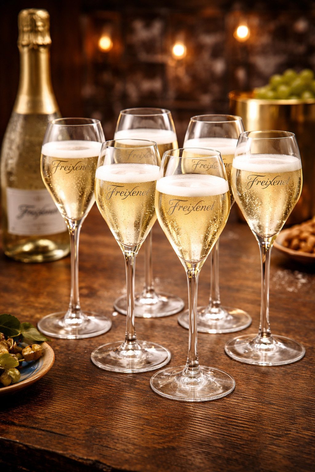 Freixenet Sektglas Sektgläser 6er Set – elegante, hochwertige Gläser für Sekt & Prosecco, 6-tlg., Ideal auch als Geschenk oder für stilvolle Tischpräsentationen.