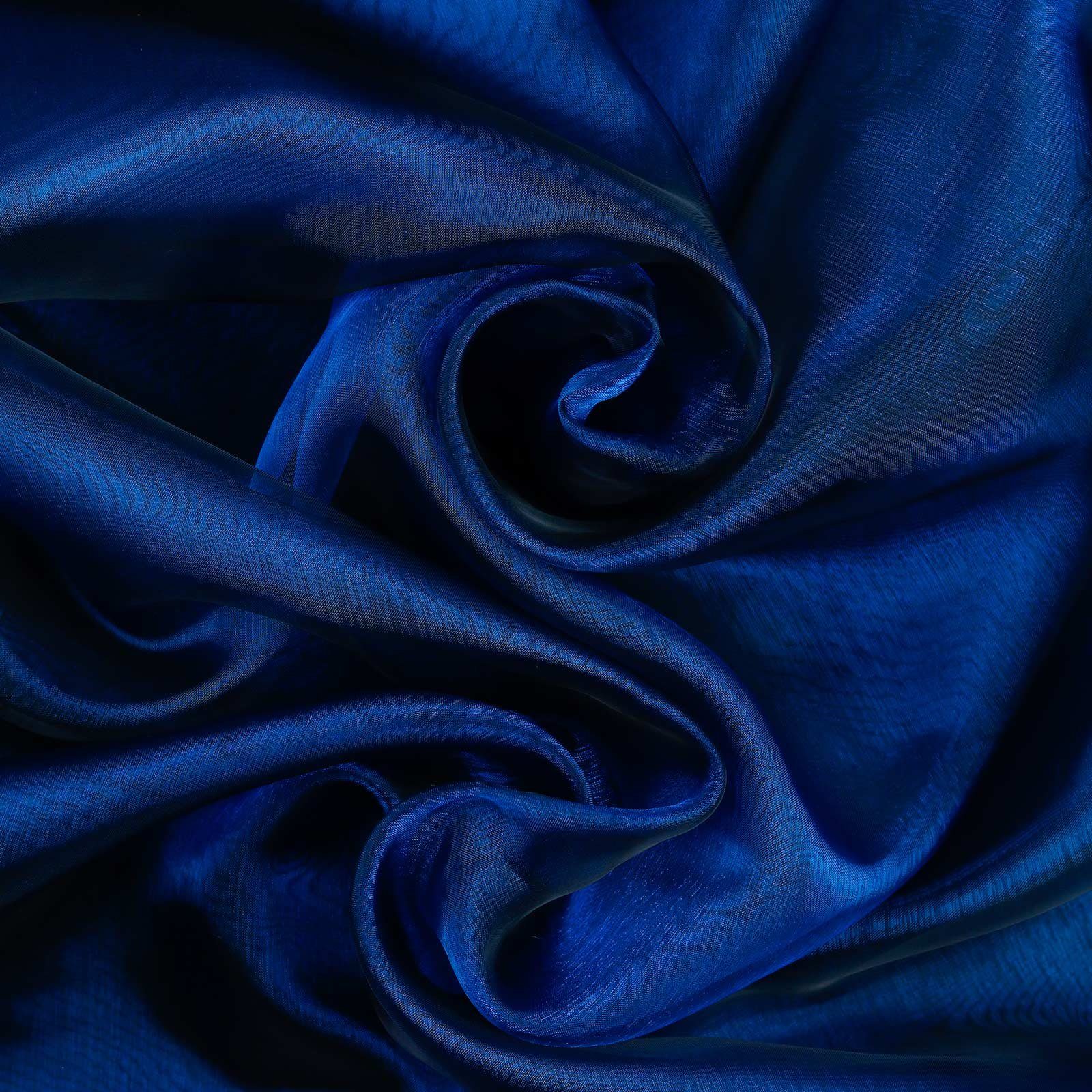 maDDma Stoff Organza Tüll Kostümstoff Chiffon Floristik 1 x 1,4 m Meterware, blau