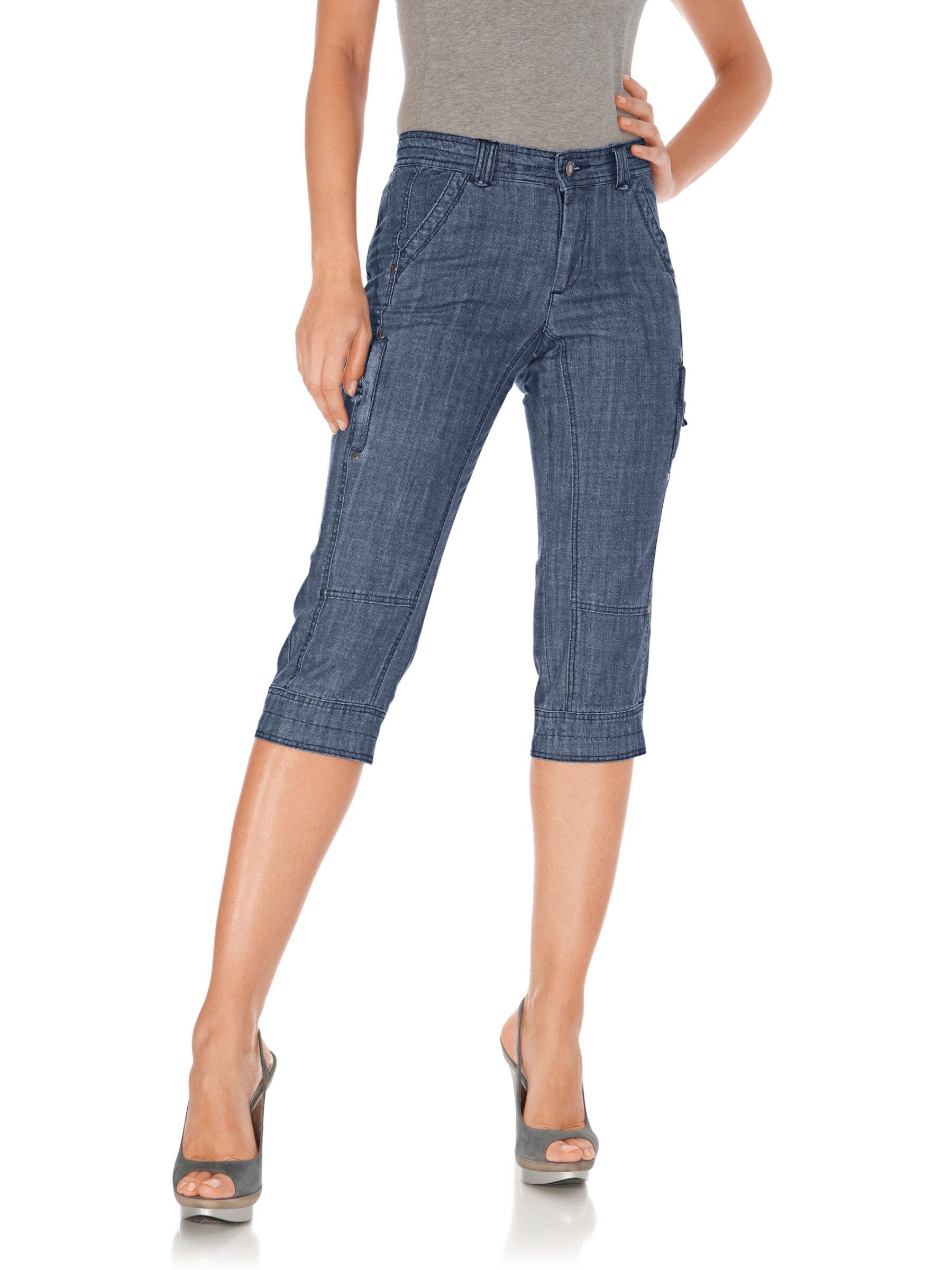 heine Jerseyhose Capri-Hose leicht vertieft