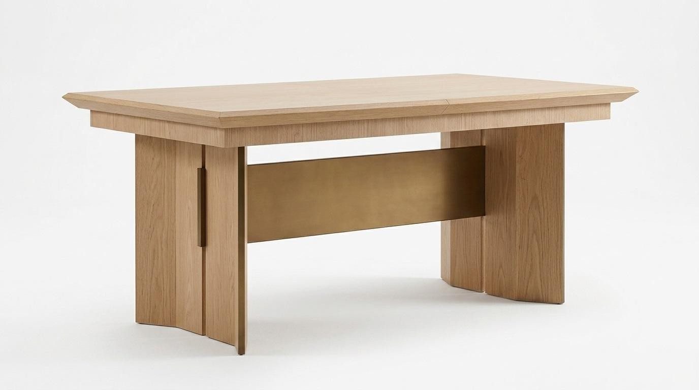 Xlmoebel Esstisch Tisch Stil modern beige praktisch Wohnzimmer rechteckig ausklappbar (1-St., 1-tlg)