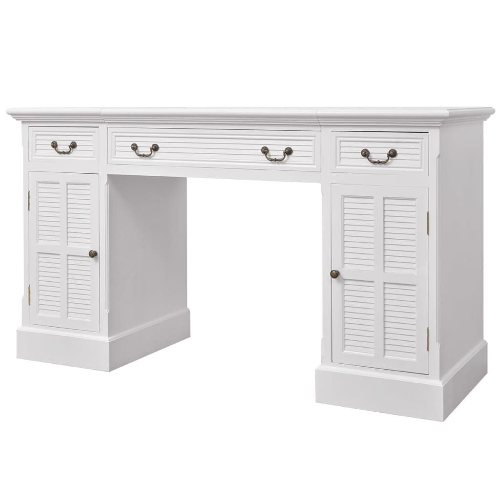 vidaXL Schreibtisch Schreibtisch Sekretär Weiß 140 x 48 x 80 cm