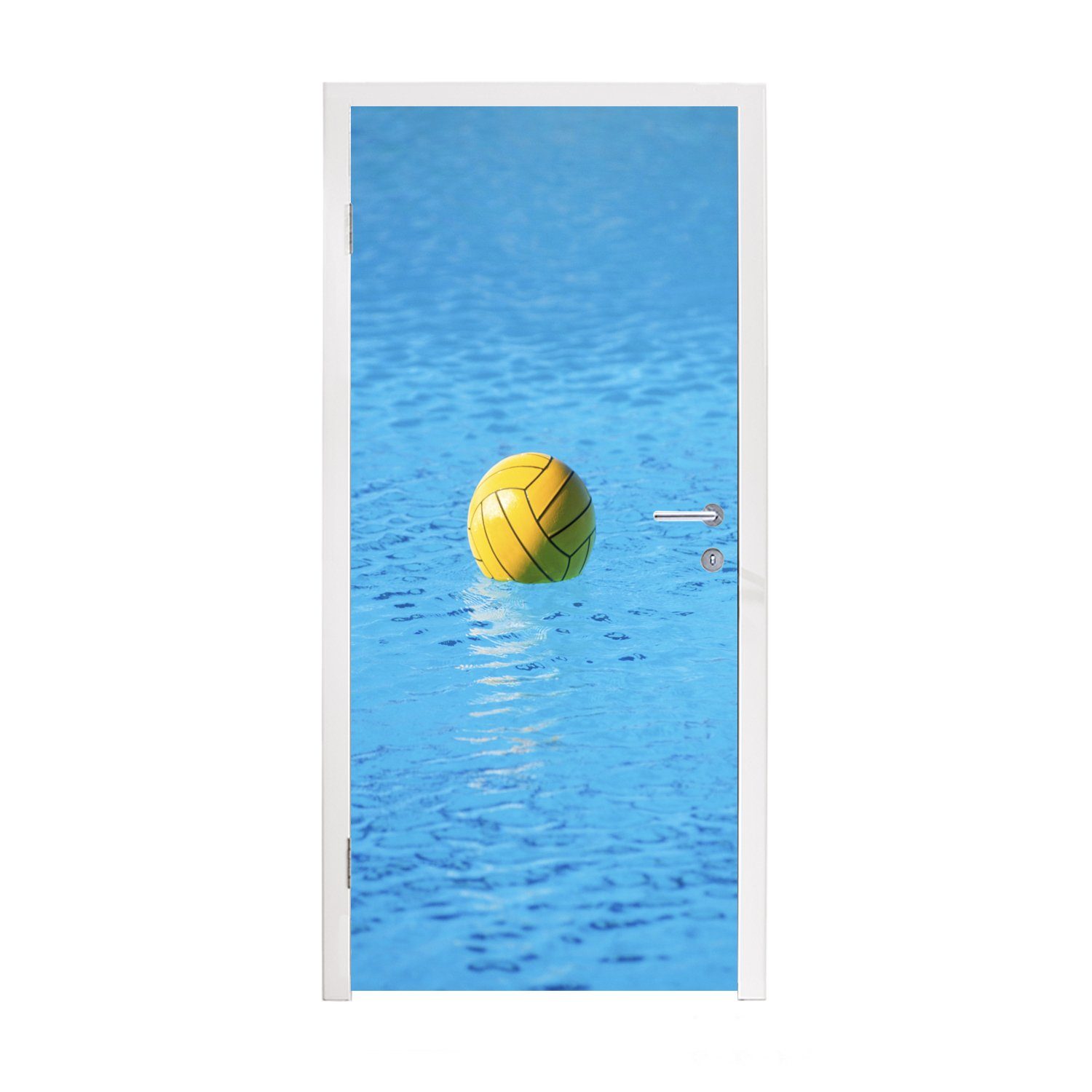 MuchoWow Türtapete Wasserball im Wasser, Matt, bedruckt, (1 St), Fototapete für Tür, Türaufkleber, 75x205 cm