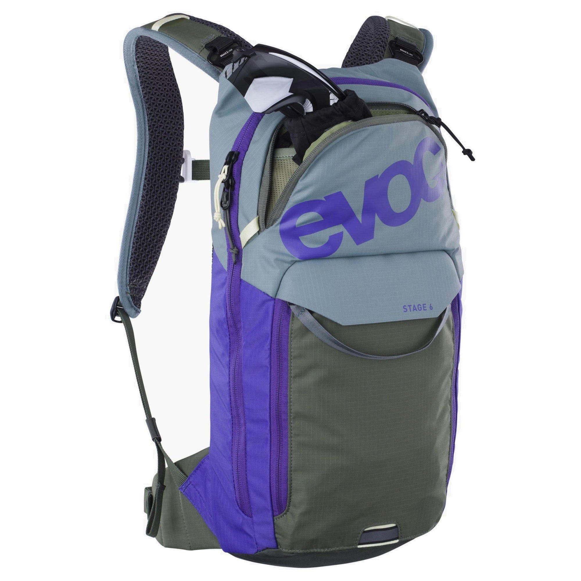 EVOC Freizeitrucksack Stage 6 - Rucksack 42 cm (steel/violet/dark olive)