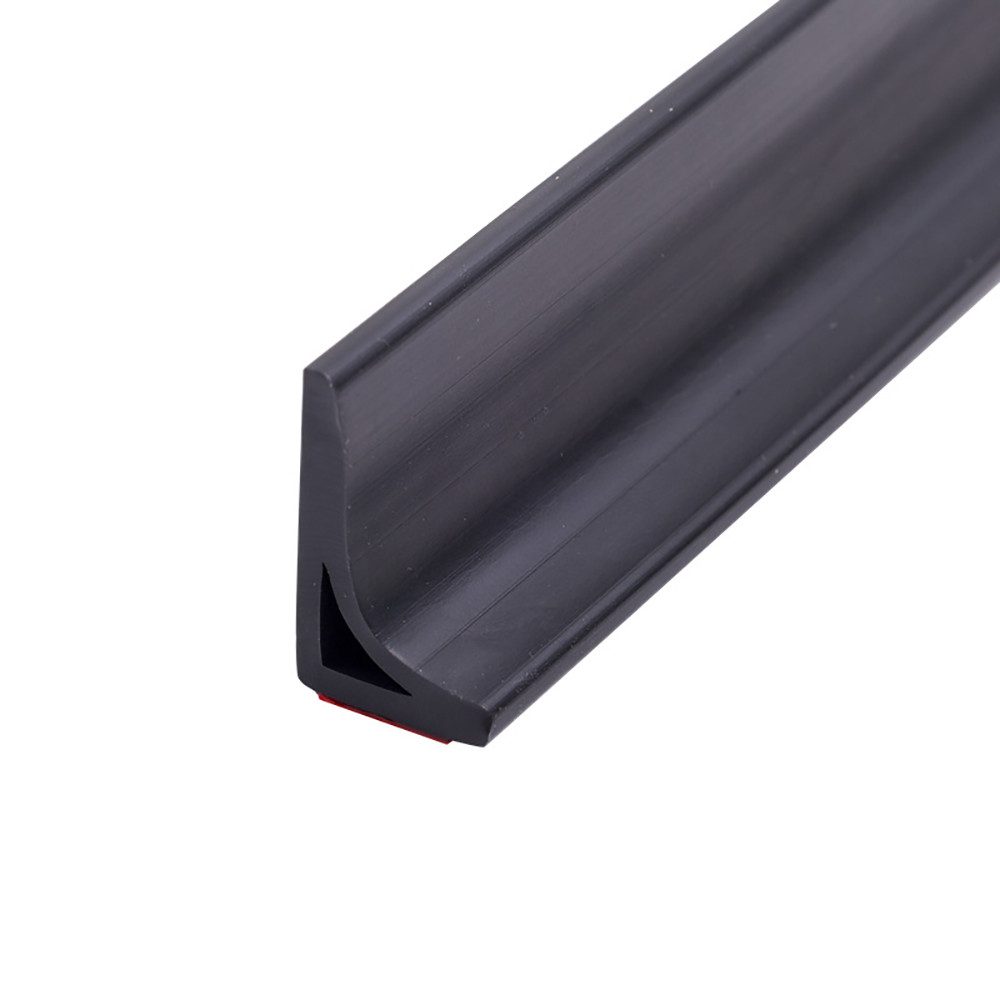 Agger Abschlussleiste Dusche Schwallschutzleiste Selbstklebend Schwallschutz Wasserstop, Breite 1,8 cm * Höhe 3 cm, Silikon asserstopper Schwallschutz für Küchen Bäder Waschbecken