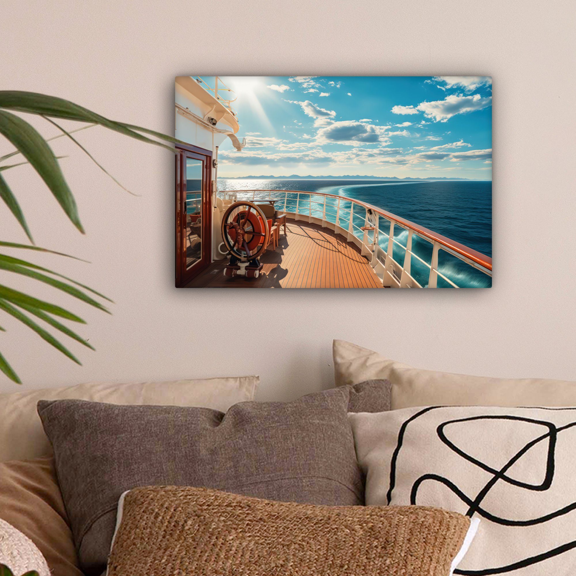 OneMillionCanvasses® Leinwandbild Boot - Wasser - günstig online kaufen