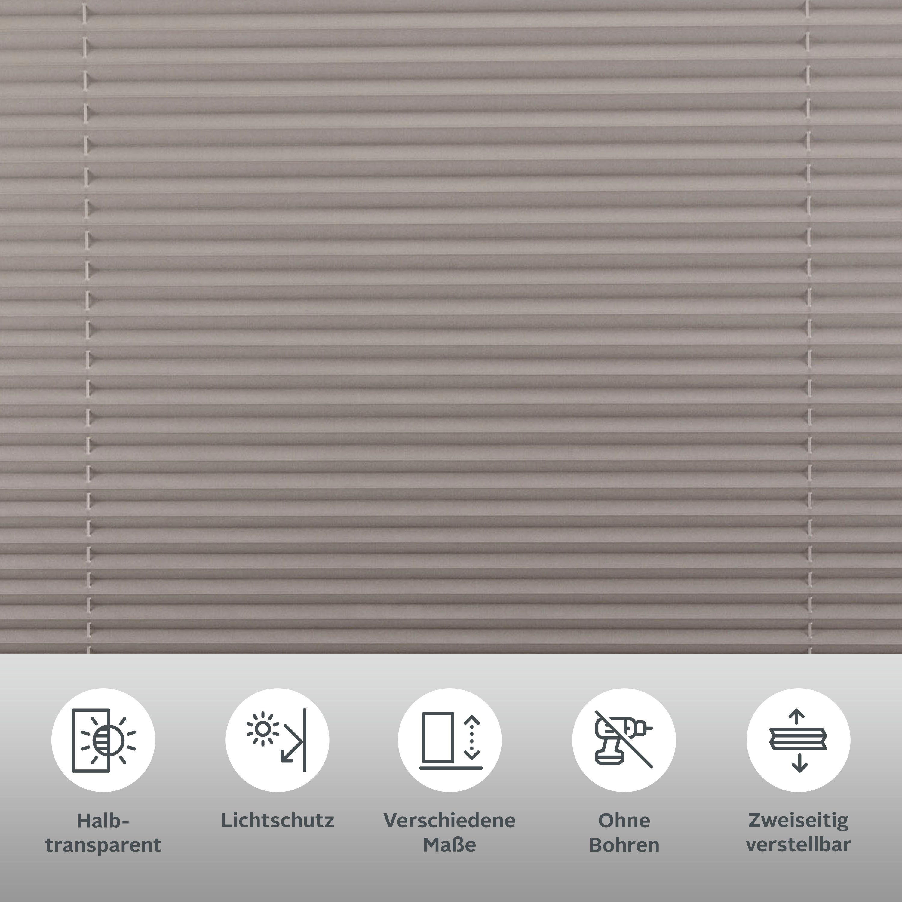 OTTO home Plissee LAHOLM, Lichtschutz, ohne Bohren, verspannt, Klemmfix, Fixmaß, Bestseller mit über 3500 4,5-Sterne-Bewertungen, Klemmträger