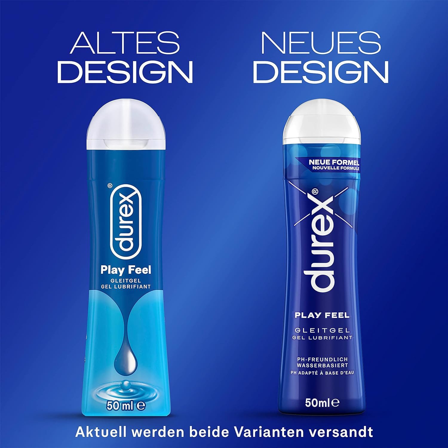 durex Gleitgel Play Feel 50 ml, 1-tlg., sanft & pH-freundlich