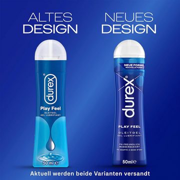 durex Gleitgel Play Feel (3 x 50ml), Spar-Pack, 3-tlg., pH-freundlich, Kondom geeignet und Sex Toy kompatibel
