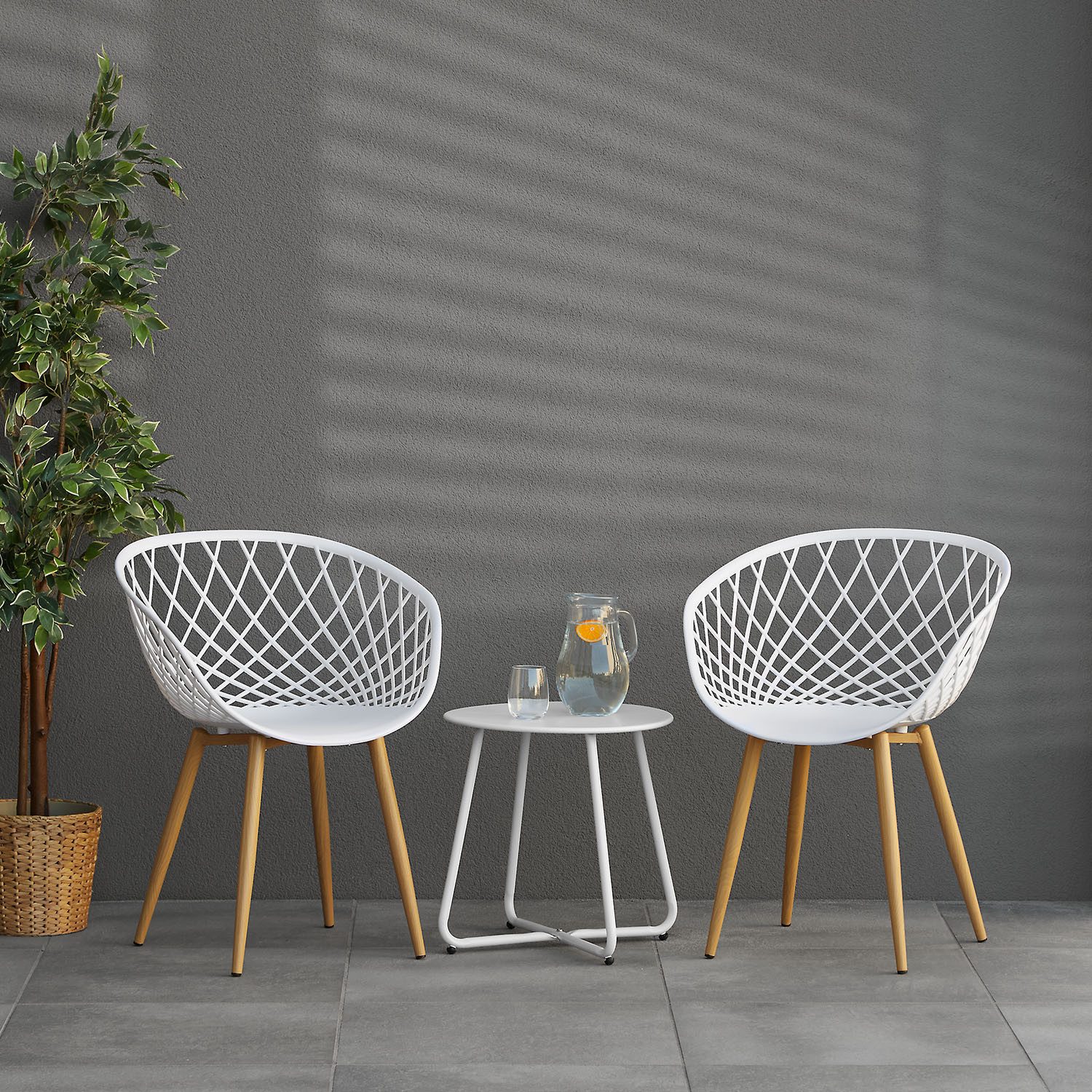 Homestyle4u Gartenstuhl Stuhl Balkonstuhl Massiv Gartenstuhl günstig online kaufen