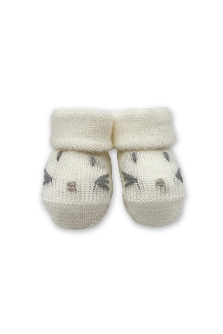 ooley GmbH Trachtenkleid Baby Schuhe - MAUS - baby blue, offwhite, grey