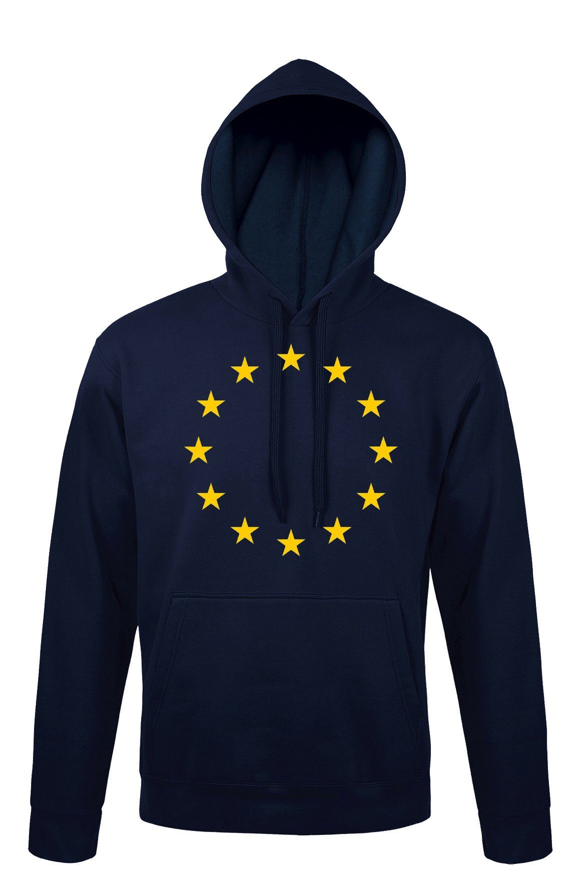 Youth Designz Kapuzenpullover EU Europa Flagge Herren Hoodie Pullover mit  modischem Stern Logo Print