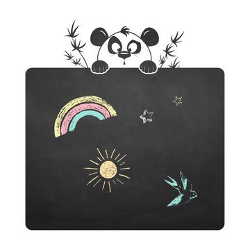 nikima Wandtattoo Pandabär (Folie), selbstklebende Tafelfolie/ Kreidefolie inkl. 3 Stück Kreide