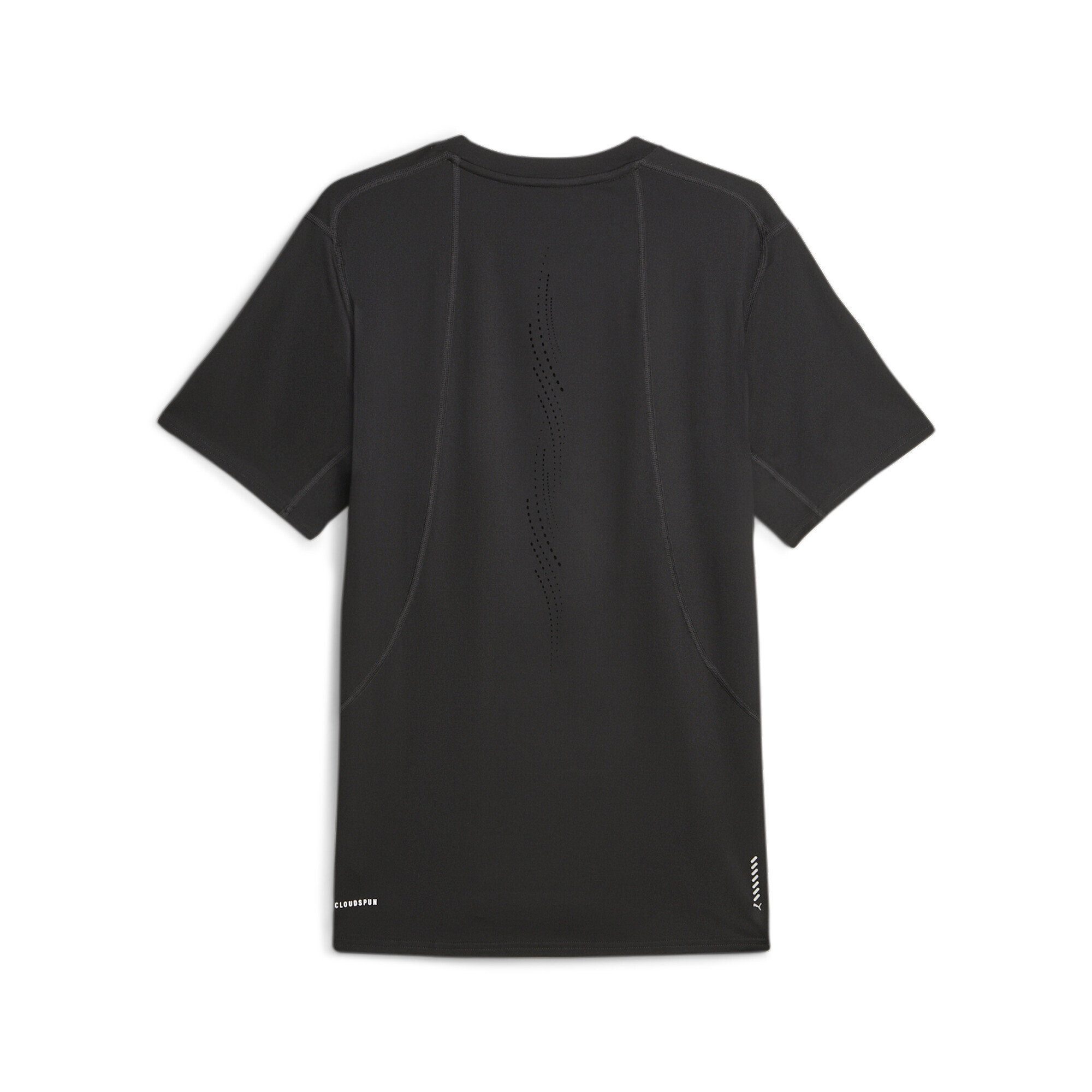 kurzärmliges Black Herren PUMA Laufshirt Cloudspun Lauf-T-Shirt