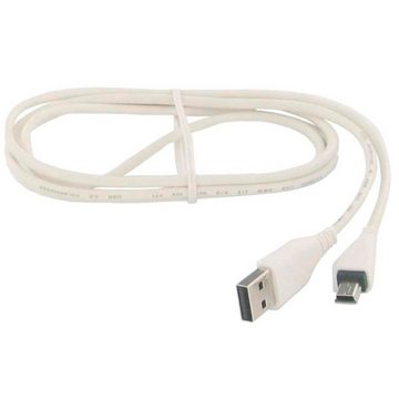 Thomson Navigationstasche Mini-USB B-Stecker USB-Kabel 1,2m Weiß, USB 2.0 Anschluss-Kabel mit Mini-B-Stecker, für PC, Tablet, Handy etc.