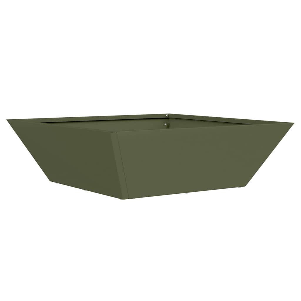 vidaXL Blumentopf Garten Schüssel Pflanzer Olivgrün günstig online kaufen