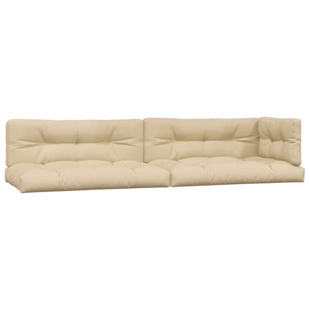 vidaXL Sitzauflage Palettenkissen 5-tlg. Beige Stoff, günstig online kaufen