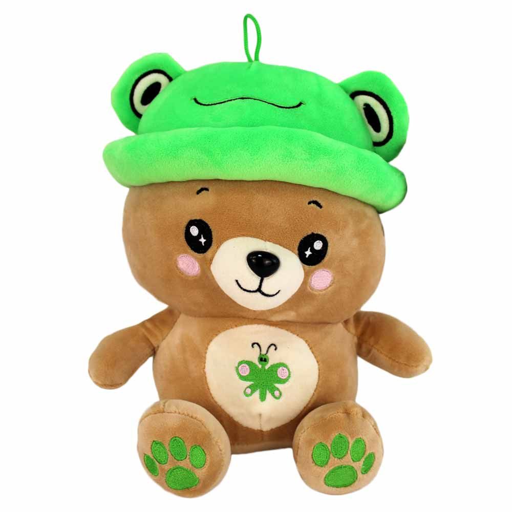 Landahl & Baumann Kuscheltier Bär mit Hut Kuscheltier grün Frosch - ca. 25 cm (1-St)