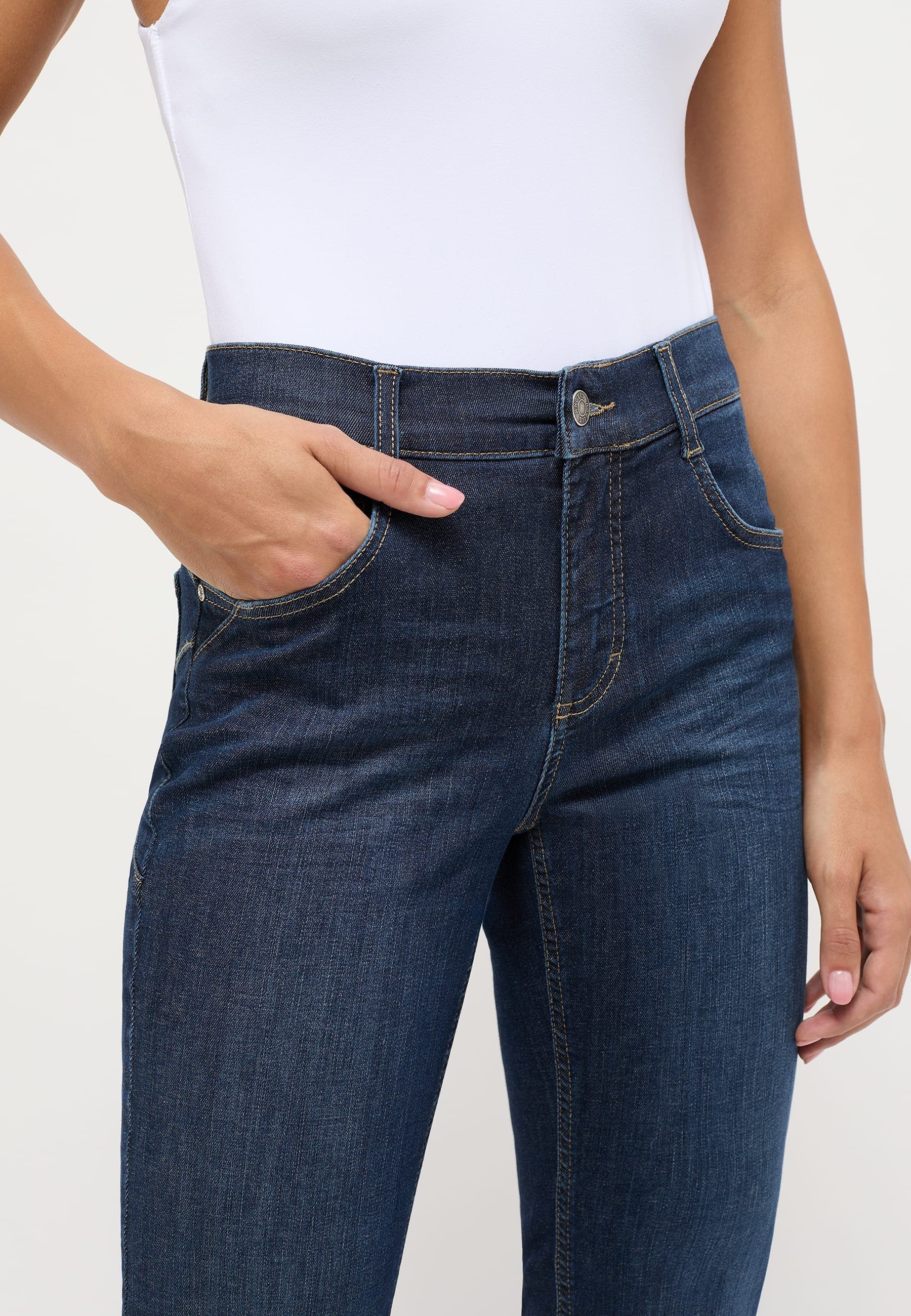 indigo mit Up Label-Applikationen Slim-fit-Jeans Push Skinny Jeans ANGELS