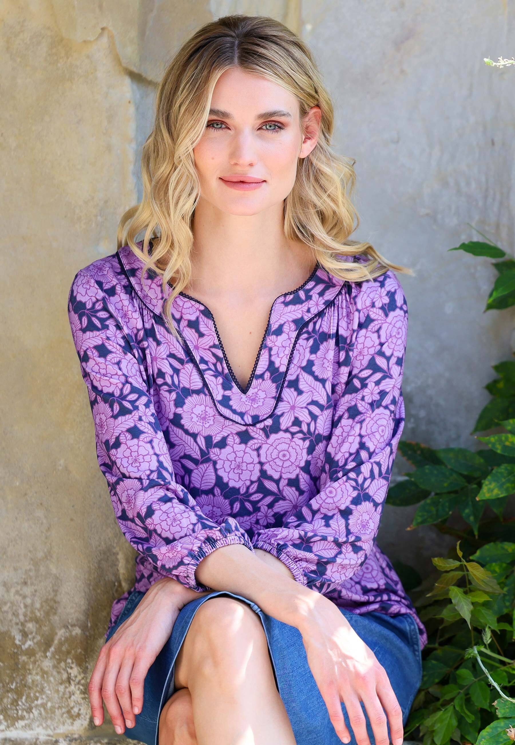 Lykka du Nord Klassische Bluse Kirata spring rose