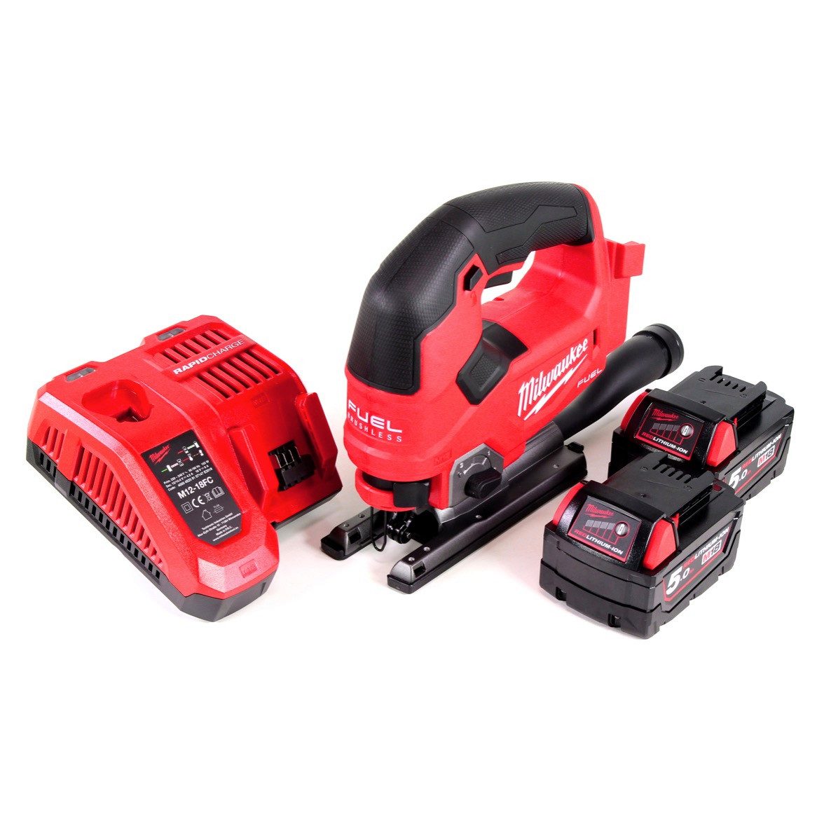 Milwaukee Akku-Stichsäge M18 FJS-502C Stichsäge 18V Brushless + 2x Akku 5,0Ah + Ladegerät