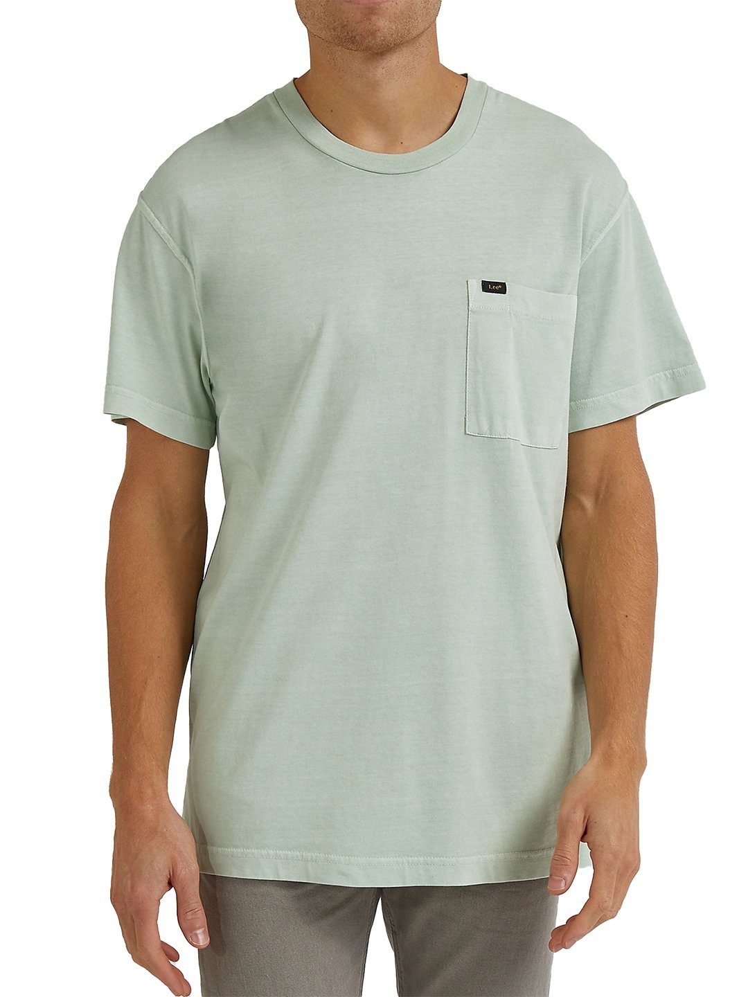 Lee® Rundhalsshirt Relaxed Fit Mintgrün - Relaxed Pocket Tee günstig online kaufen
