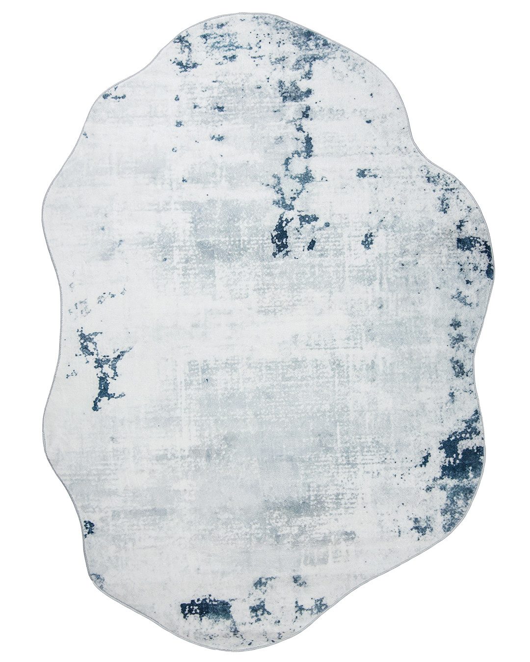 Mazovia Designteppich Modern Abstrakt Blau Grau Wohnzimmer, Esszimmer, Schlafzimmer, Büro, Fußbodenheizung
