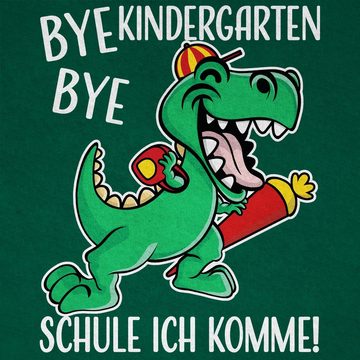 Shirtracer T-Shirt Bye Bye Kindergarten Dinosaurier Einschulung Junge Schulanfang Geschenke