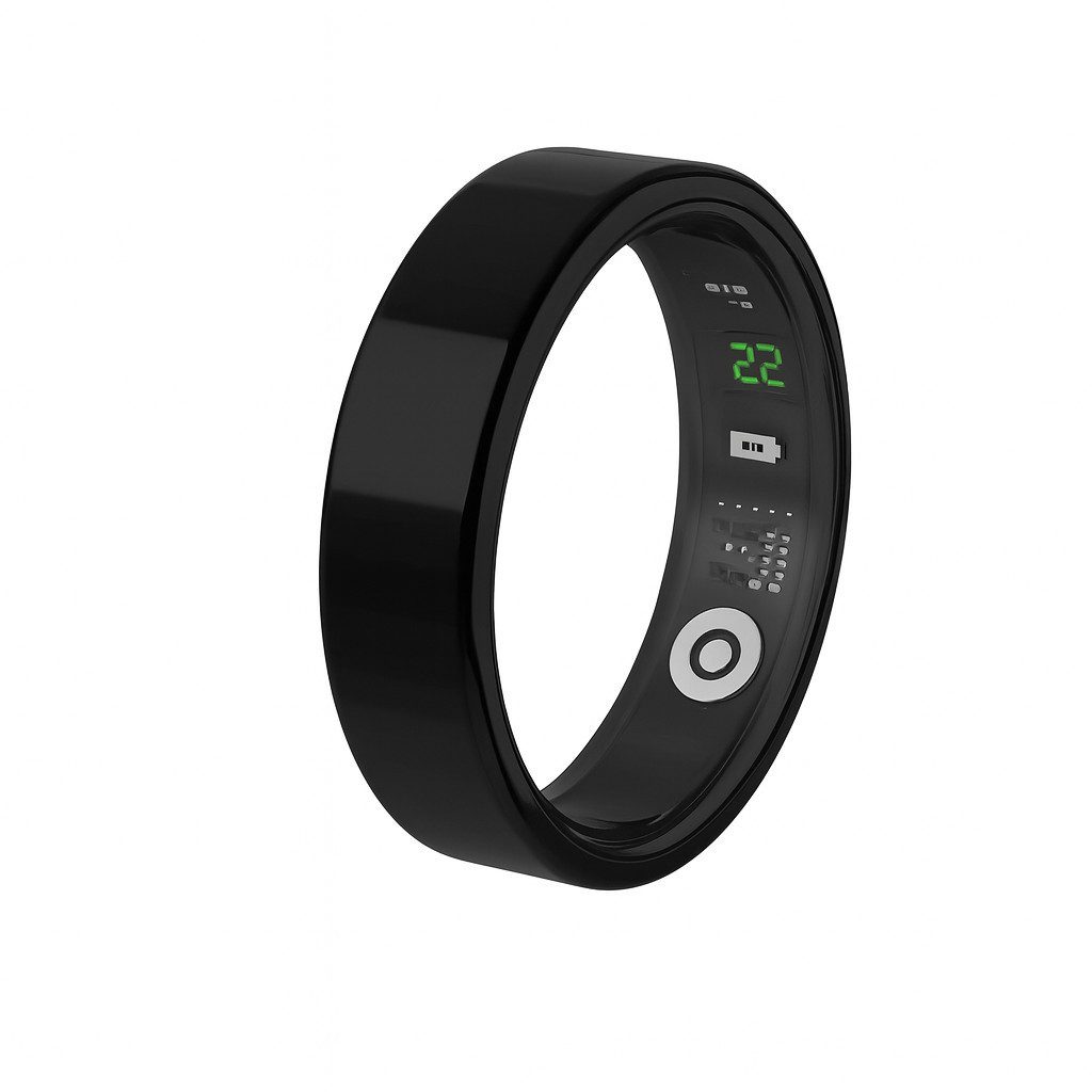 NikuTRAX Fitness-Tracker traxRING one – Smarter Gesundheitsring in Schwarz