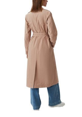 comma casual identity Langmantel Trenchcoat mit Bindegürtel Zierknopf