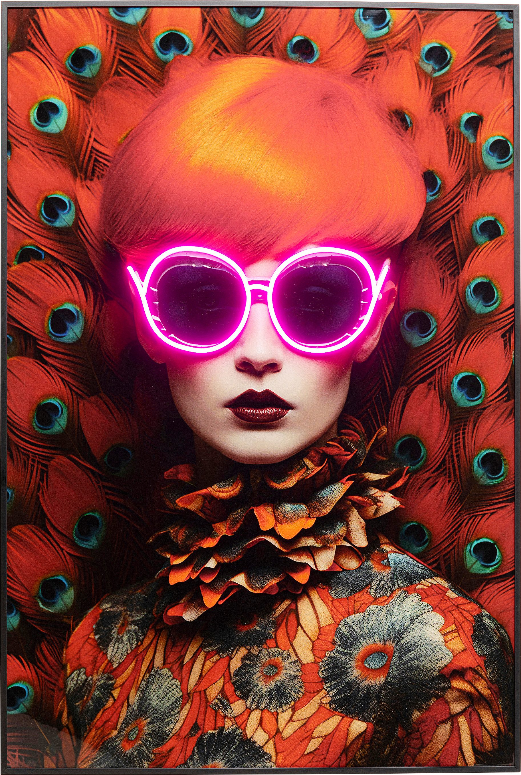 Kare Design LED-Bild Gerahmtes Bild Fancy Lady 75x55cm, verschiedene Farben